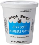 Black Swan 01040 Stay Soft Plumbers Putty, 14 Oz White - Molding Crack-resis.... Fixed Price $8.07.