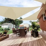 Patio Paradise 15' Triangle Sun Shade Sail Canopy Uv Block Outdoor Beige Fabric. Fixed Price $35.59.