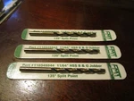 11/64" X 3-1/4" Oal 135 Split Black / Gold Hss Straight Jobber Drill Qty 3. Fixed Price $12.00.