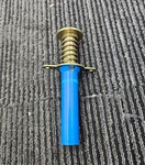 (qty 7) Isat Sdi-143812 Deck Insert Banger Hanger Metal Blue Threaded Rod. Fixed Price $21.94.