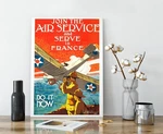Ww1 Aviation Propaganda Poster - Join The Air Service, Vintage Recruiting. Fixed Price $79.95.