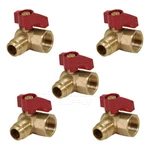 Brass Threaded 5/8"-3/4"in Angle Gas Ball Valve Flare X Fip Connection Pack Of 5. Fixed Price $59.99.