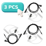 (3 Pcs ) Walkie Talkie Headset 1 Pin Covert Acoustic Tube Earpiece With Mic. Fixed Price $17.98.