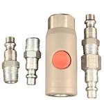 Milton 1/4" Fnpt M-style Safety Coupler And Plug Kit - 5 Piece. Fixed Price $21.94.