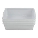 Joyeen Wash Basin Tub, Plastic Dish Pan 8 Liter, White Bus Tubs, Set Of 4. Fixed Price $35.11.