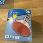 (1) Westinghouse 100w Red 120v Flood Light. Fixed Price $19.99.