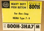 Allen Bradley 800h 3ha7 Heavy Duty Push Button Station Foward Reverse Stop. Fixed Price $250.00.