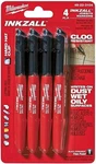 Milwaukee 48-22-3104 Inkzall Point Marker, Fine, Black, 4-pack. Fixed Price $6.15.