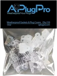 The Original Weatherproof Gaskets & Plug Covers - Made In Qty (10), Clear. Fixed Price $24.99.