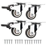 1.5" Heavy Duty Casters Set Of 4 (2 Brakes+2 Non)-220 Lbs Capacity,quiet Tpr .... Fixed Price $22.39.