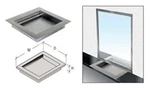 Crl Brushed Stainless Non-ricochet Level 3 Bullet Resistant 16" W X 12" D 2" H. Fixed Price $499.00.