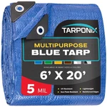 Better Blue Poly Tarp 6 X 20 Lightweight 5 Mil Waterproof. Fixed Price $35.64.