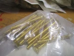 #10-24 X 2-1/2" Slotted Drive Flat Head Brass Machine Screw Qty 25. Fixed Price $15.00.