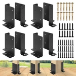 8pcs Adjustable Post Base Bracket Fit 2x4,4x4,6x6 Post, Wood Fence .... Fixed Price $52.39.
