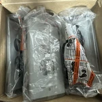 Lot Of 8 - Wiremold G3046be 3000 Series Race Way Duplex Receptacle Cover, Gray. Fixed Price $28.04.