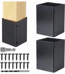 Stainless Steel Adjustable Post Protectors 3.3"-6" Black 3-pack Mailbox Fence. Fixed Price $35.99.