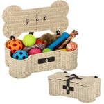 Hlimior Bone Shaped Storage Basket Large Dog Toy With Lid And Handles .... Fixed Price $51.22.