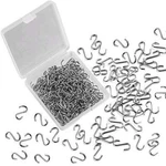 Febsnow 250pcs 0.55 Inch Ornament Mini S Hooks Latch Connectors Small Metal S-sh. Fixed Price $16.12.
