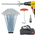 Keovoker 20pk Glow Tent Stakes: Heavy Duty 8" Screw-in Pegs. Ground's Nemesis!. Fixed Price $48.41.