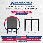 Randall Manufacturing 1/4" Plastic Sliding Door Track Black, 4 Ft Long. Fixed Price $37.15.