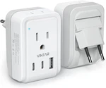 1 Pack European Travel Plug Adapter, Vintar Foldable International Power Wi. Fixed Price $11.80.