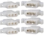 Molex Connector Lot, 4 Matched Sets, (3-circuits) W/18-24 Awg .062" Pins,.... Fixed Price $10.99.