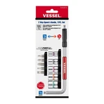 Vessel 2 Way Speed L-handle With 1/4" Sockets And Bits 11pc Set Slh21u. Fixed Price $33.06.