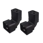 Strhowill(2pack C20 To 90-degree Angle C19 Power Adapter, Iec 320 Black. Fixed Price $18.84.