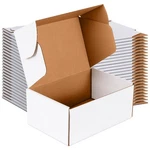 9x6x4 Inch Small Shipping Boxes Set Of 25, White Corrugated Cardboard Box Lit.... Fixed Price $38.30.