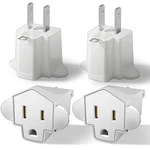 Portable 3 Prong To 2 Outlet Adapter, Fireproof 392 3-2 Ivory White. Fixed Price $11.95.