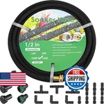 Mamizo Soaker Hose Kit 150 Ft 1/2", Solid Brass Connectors Rubber Longer Lasting. Fixed Price $64.93.