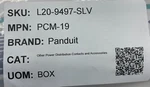 Panduit Pcm-19 Vinyl Cloth Wire Marker Card '19' Lot Of 25. Fixed Price $23.92.