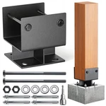 4pack 6"x6"(actual 5.5"x5.5") Wooden Post Base For Concrete, U-shape Fence Po.... Fixed Price $224.21.