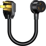 1.5ft Dryer Outlet Adapter,3 Prong To 4 10-30p 14-30r, Black. Fixed Price $23.73.