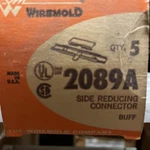 Wiremold Side Reducing Connector Buff 2089a Qty 5. Fixed Price $20.00.