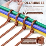 200pcs Brown Zip Ties, 12+10+8+4 Inch Heavy Duty Cable Ties With 55-22lb Stre.... Fixed Price $20.26.