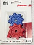 Robinair Gauge Set Knobs With Screws Part# 40449, Manifold Handles Red & Blue. Fixed Price $27.95.