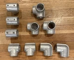 Hollaender 1-11/16 Speed Rail Aluminum Fitting Lot Of 9. Fixed Price $149.99.