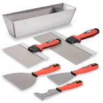 Wal-board Tools Drywall Finishing Hand Tool Kit, Mud Pan, Taping Knife, Dtkfnsh1. Fixed Price $110.65.