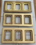 Wiremold 837c Floor Box 3-gang Carpet Tile Flange Solid Brass. Lot Of 3.. Fixed Price $175.00.