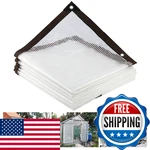 Tqatqa Clear Tarp, 6 X 10 Ft Tarp Waterproof, Plastic Tarps Heavy Duty Wat. Fixed Price $46.40.