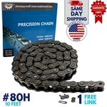 #80h Heavy Duty Roller Chain 10 Feet With 1 Connecting Link. Fixed Price $89.95.