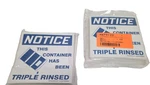 Qty 200 (2 Packs X 100) Accuform Mhzw812psc Dot Label: "triple Rinsed", 6". Fixed Price $49.99.