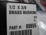 1/2" Male Npt X 3/8" Female Brass Bushing Qty 5. Fixed Price $20.00.