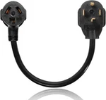 1.8ft 3 Prong To 4 Dryer Adapter, Black. Fixed Price $20.41.