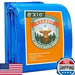 Happy Cheers Tarps Heavy Duty Waterproof 8x10 Blue Tarp Plastic Poly. Fixed Price $29.91.