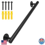 Purife 2.2ft Black Metal Heavy Duty Hand Rail For Indoor Stairs, 27" Wall Mount. Fixed Price $49.75.