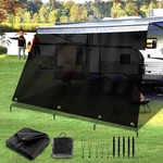 Rv Awning Shade Screen With Zipper 8'x15'3", Black, 230gsm 8.2oz, 600d Mesh B.... Fixed Price $69.62.