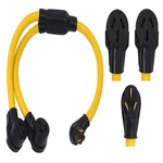 Onetak Nema 10-50p To 2 Outlet 10-50r Y Splitter Stw 6 Awg 3 Feet 120v/240v 50. Fixed Price $73.85.
