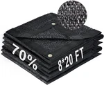 Love Story 8x20ft 70% Black Shade Cloth Sun Net With Grommets Sunblock. Fixed Price $42.00.